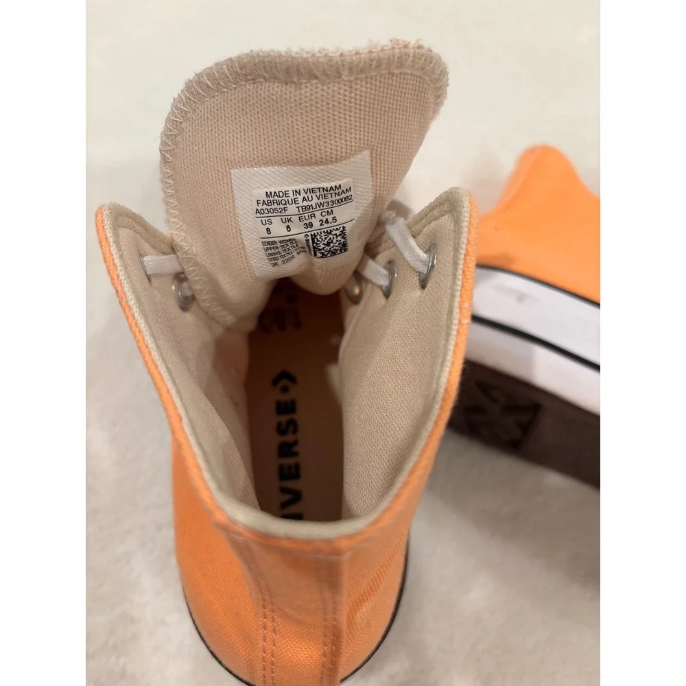 Converse Chuck Taylor All Star Lift Platform High Top Orange Sneakers A03052F